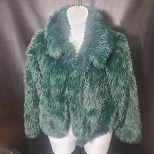 NWT wild Fable mossy green faux fur jacket size medium